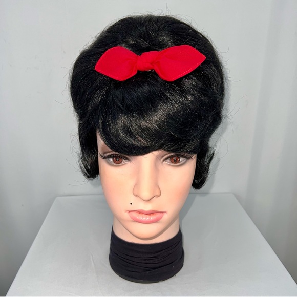 Solid Red Rockabilly Bandana Knotted Hair Bow - Picture 2 of 11